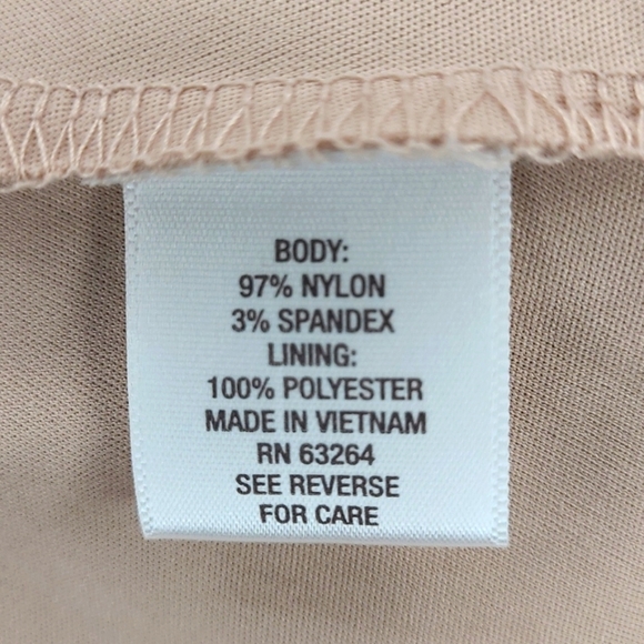 Elegant Black and Nude Striped Dress - Picture 6 of 7